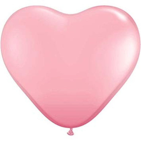 6” Pink Heart Shape Latex Balloon 6吋粉紅色心形乳膠氣球
