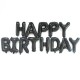 14吋黑色生日快樂字母氣球套裝