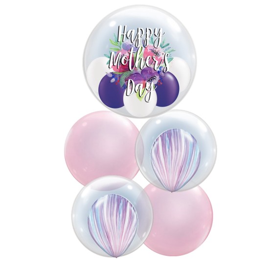 BMB001 母親節快樂彩印全水晶氣球束