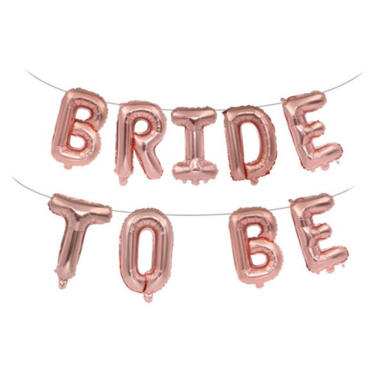 14RGPBTB   14吋玫瑰金色準新娘字母氣球套裝BRIDE TO BE