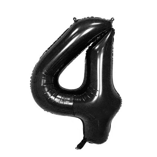 36BKN4   36吋黑色大數字氣球4