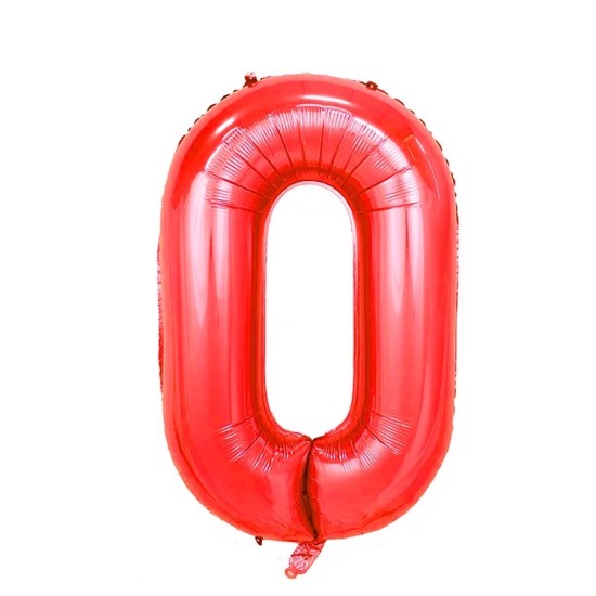 36RN0   36吋紅色大數字氣球0