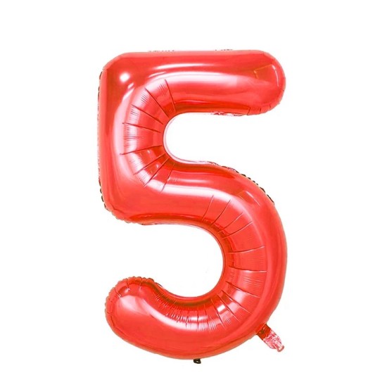 40吋紅色大數字氣球5