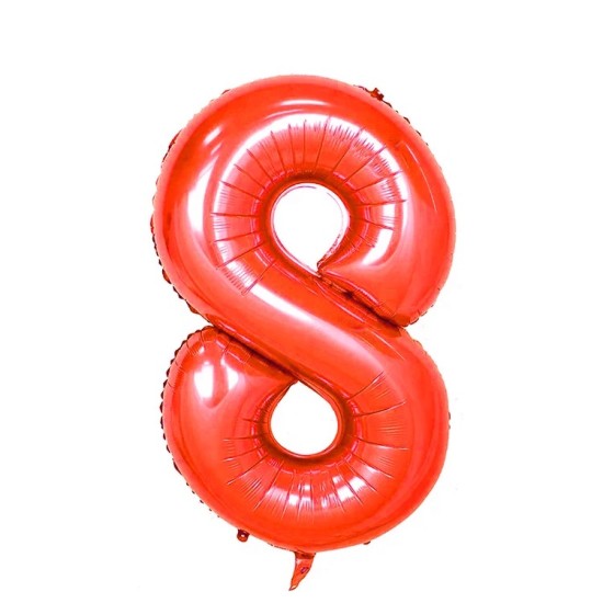 40吋紅色大數字氣球8