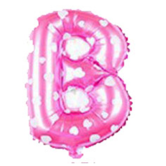 14吋細粉紅色字母鋁膜氣球B