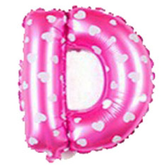 14吋細粉紅色字母鋁膜氣球D