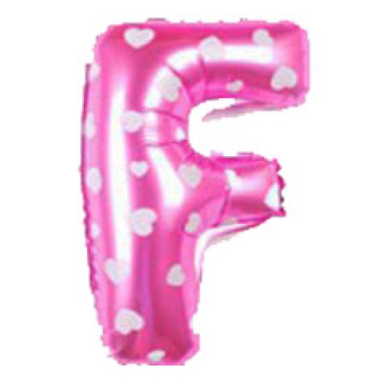 14吋細粉紅色字母鋁膜氣球F