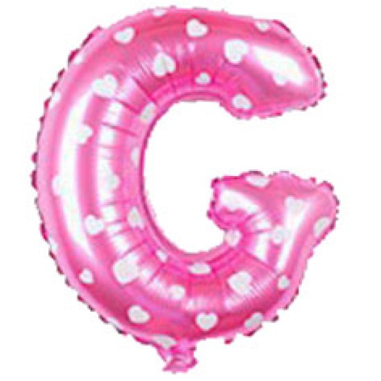 14吋細粉紅色字母鋁膜氣球G
