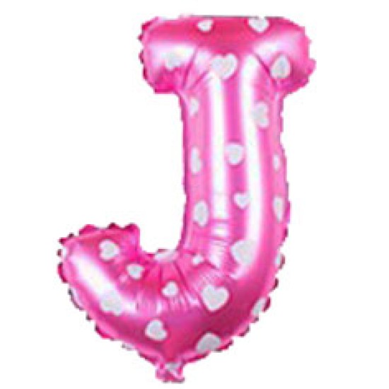 14吋細粉紅色字母鋁膜氣球J