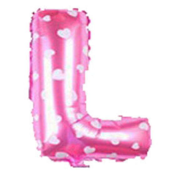 14吋細粉紅色字母鋁膜氣球L