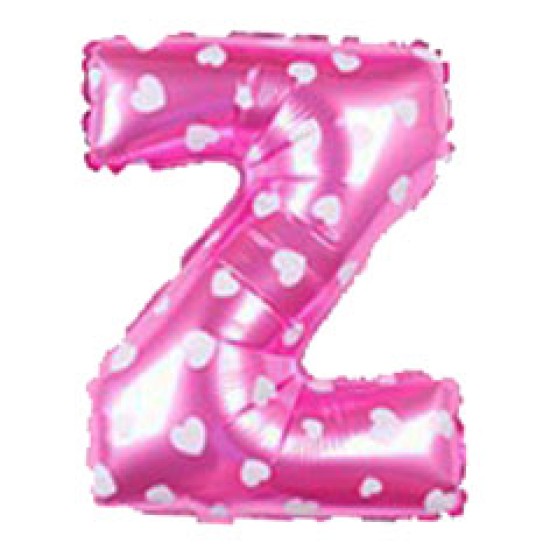 14吋細粉紅色字母鋁膜氣球Z