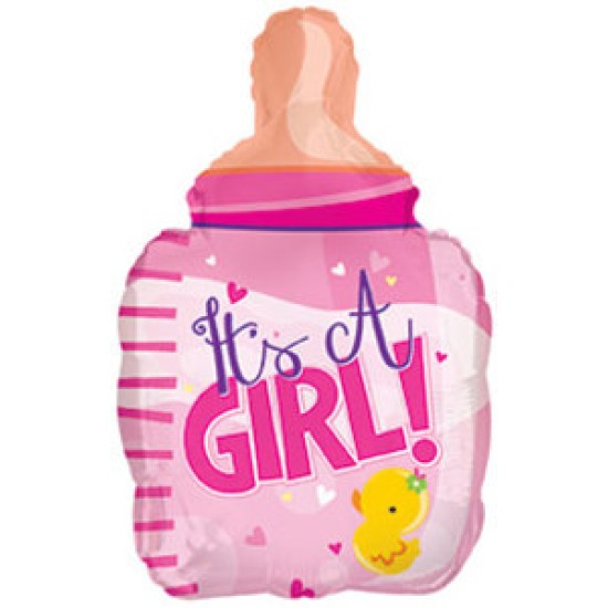 434147   22吋寶寶粉紅奶樽形大鋁膜氣球 ( 女仔)