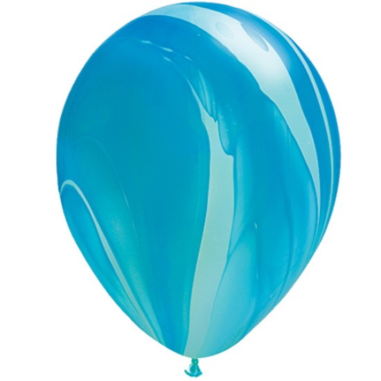 91538   11吋藍色彩紋橡膠氣球
