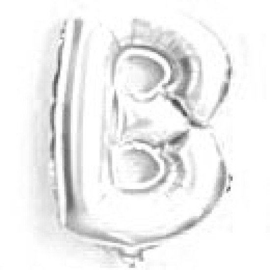 14" Silver Letter Balloon B 細銀色字母氣球B