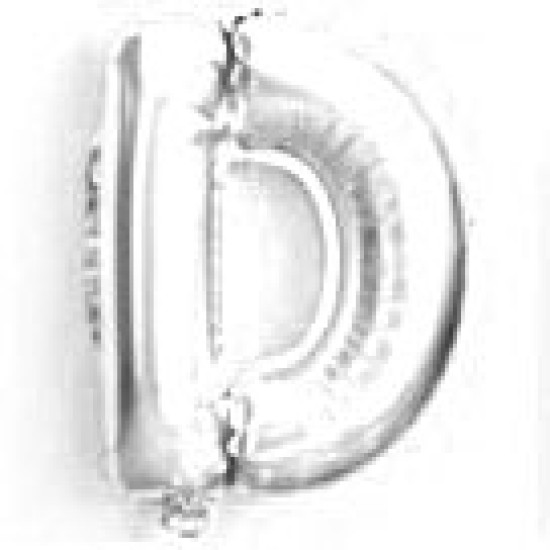 14" Silver Letter Balloon D 細銀色字母氣球D