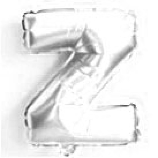 14" Silver Letter Balloon Z 細銀色字母氣球 Z