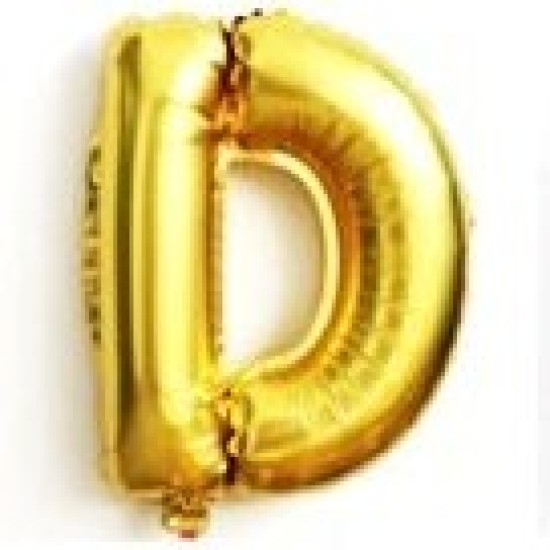 14GLD     14吋細金色字母氣球D