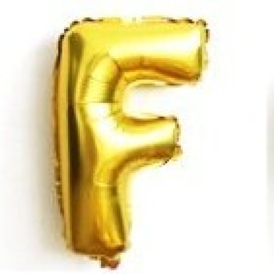 14GLF     14吋細金色字母氣球F 