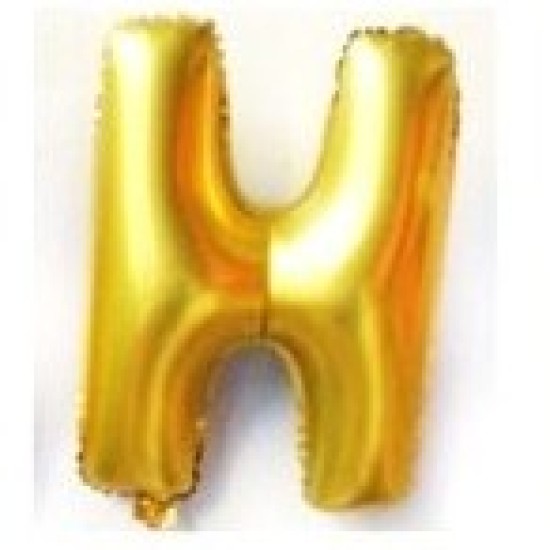 14GLH     14吋細金色字母氣球H 