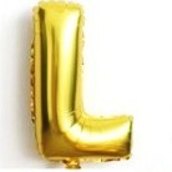 14GLL     14吋細金色字母氣球L 