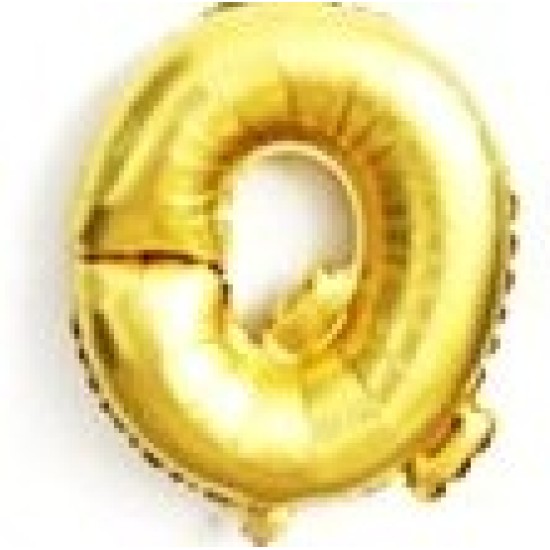 14GLQ     14吋細金色字母氣球Q 