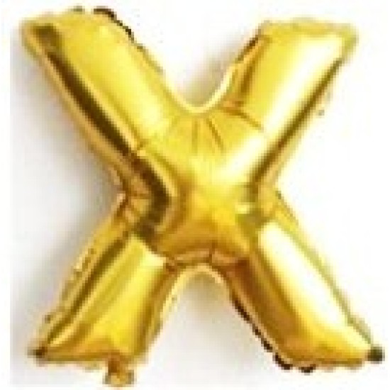 14" Gold Letter Balloon X 細金色字母氣球 X 