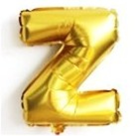 14" Gold Letter Balloon Z 細金色字母氣球 Z 