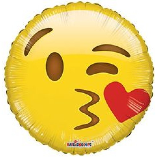 35359	18" Smiley Kiss Balloon Emoji 