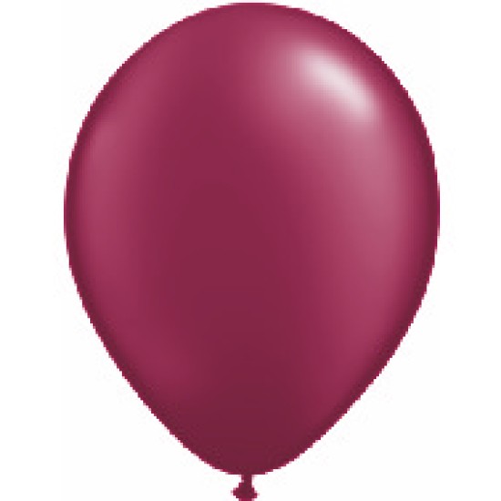 43769	11" Qualatex Latex Balloons Pearl BURGUNDY 棗紅色珠光橡膠氣球