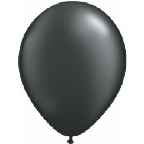 43770	11" Qualatex Latex Balloons Pearl ONYX BLACK 黑色珠光橡膠氣球