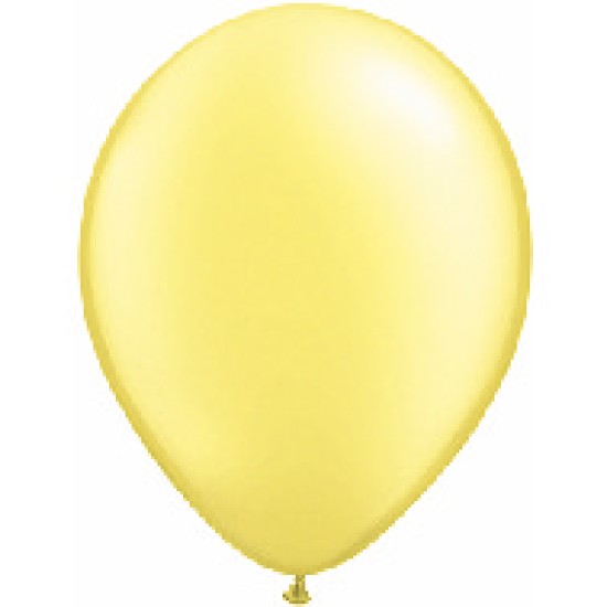 43776	11" Qualatex Latex Balloons Pearl LEMON CHIFFON