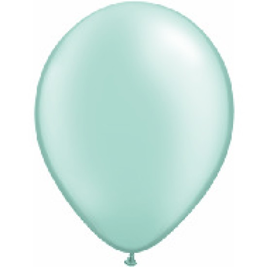 43781	11" Qualatex Latex Balloons Pearl MINT GREEN