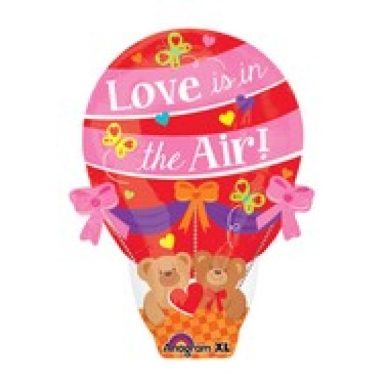 29902	22" Junior Shape Love is in the Air Balloon Balloon 