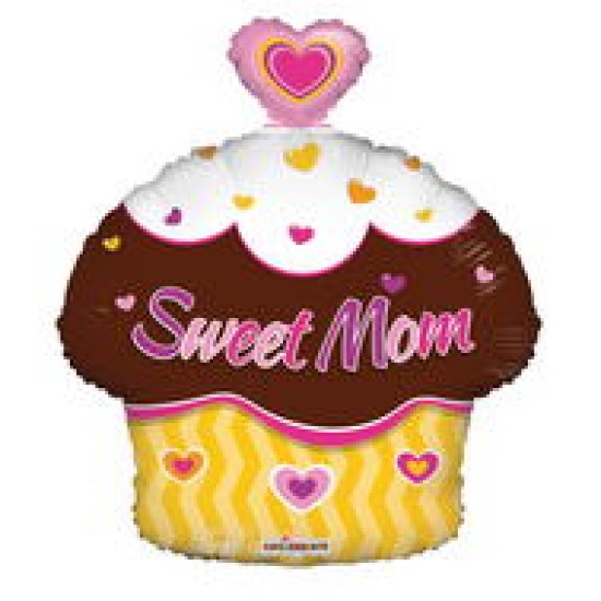 84185	18" Sweet Mom Cupcake Shape 