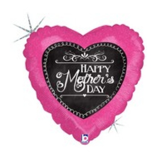86964	18" Holographic Balloon Chalkboard Script Mother's Day 