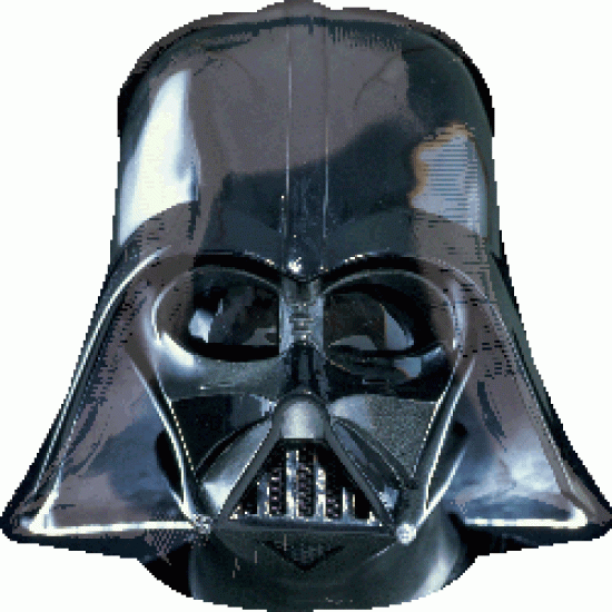 28445 Darth Vader Helmet Black Balloon