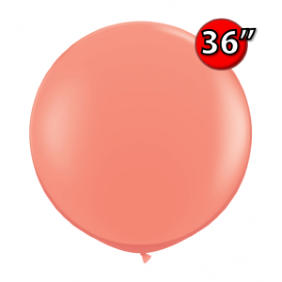 15883     36吋珊瑚橙色大圓形乳膠氣球