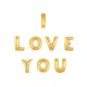 14" Gold Letter balloon package I LOVE YOU 金色I LOVE YOU字母氣球套裝