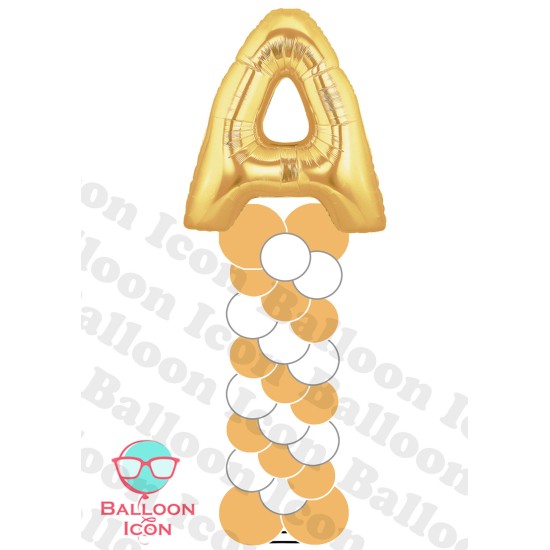 C000013 Gold Letter Balloon Column