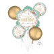 38642   Boho Birthday Girl Foil Balloon Bouquet  波西米亞風格生日氣球套裝 (可另加$55配自訂訊息,+$55 for customized msg )