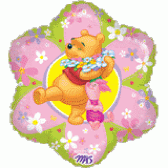 07767     18" Pooh Friendly Flower 小熊維尼花花氣球