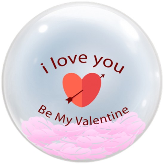 L001 Arrow Of Love Valentine's Bubble Balloon 愛神之箭情人情水晶氣球