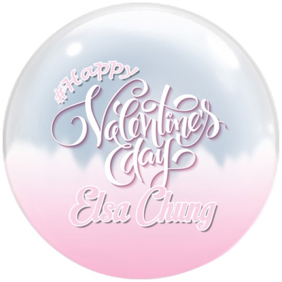 L004 # Happy Valentine’s Day Painting Bubble Balloon #情人節快樂彩繪水晶氣球 