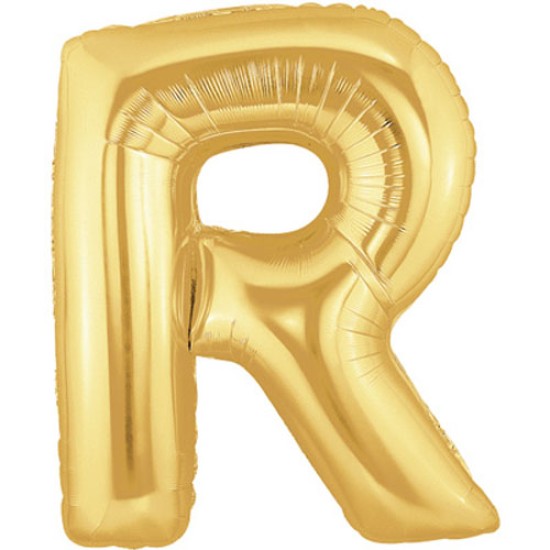 36吋大金色字母鋁膜氣球R