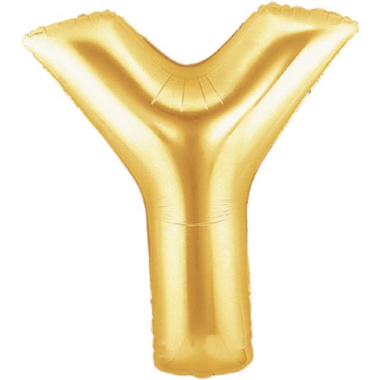 36吋大金色字母鋁膜氣球Y