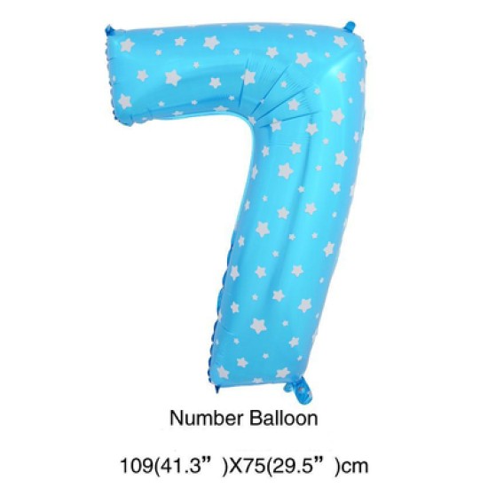36BN7   36吋粉藍色大數字氣球7