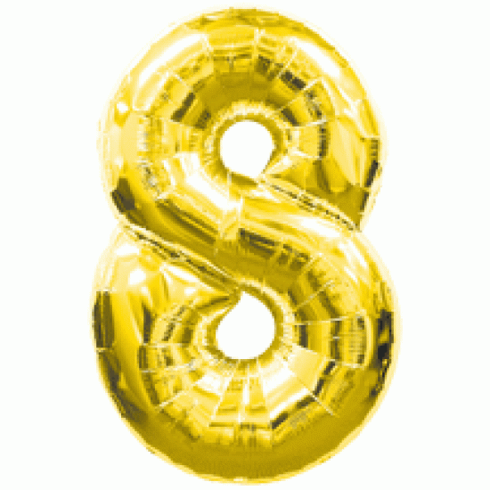 36GN8   36吋大金色數字氣球8
