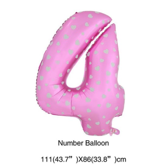 40吋粉紅色大數字氣球4
