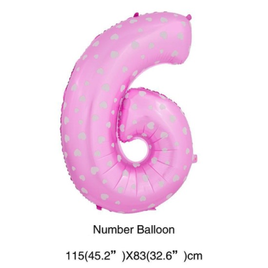 40吋粉紅色大數字氣球6
