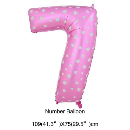 40吋粉紅色大數字氣球7